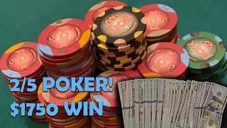 $2/5 Poker / $1700 Cash Out! Poker Vlog #1