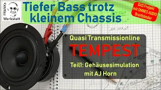 #TRANSMISSIONLINE #DIY | Wie zaubere ich tiefen Bass aus einem 4" Breitbänder? | mit AJHorn Simu !!