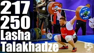 Lasha Talakhadze 217kg (World Record) Snatch 250kg Clean and Jerk - 2017 European Champion