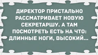 Новая секретарша с длинными ногами и высоким... Сборник Свежих Анекдотов! Юмор!