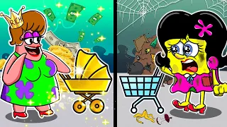 Rich Popular Mom vs Poor Nerd Mom - Which Mummy Is the Best?? Spongebob Squarepants Animation