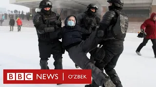 Россия: Навальный тарафдорлари яна намойишга чиқди - BBC News O'zbek