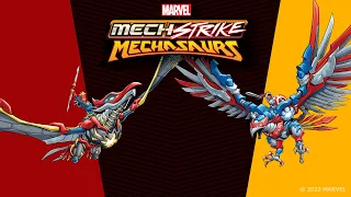 Mech vs. Mechasaur: Captain America vs. Captain Marvel | Marvel's Avengers Mech Strike: Mechasaurs