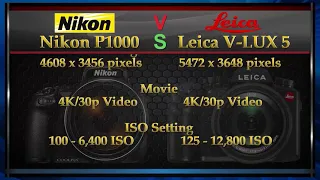 Nikon P1000 vs Leica V-LUX 5 Comparison Video (Spec Comparison)