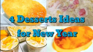 4 New Year Food Ideas recipes | Easy Desserts for Media Noche