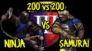 200 NINJAS vs 200 SAMURAI (Castle Age) | AoE II: Definitive Edition