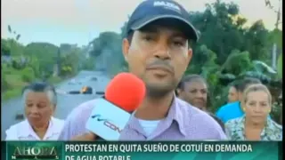 Protestan en Quita Sueño de Cotuí en demanda de agua potable