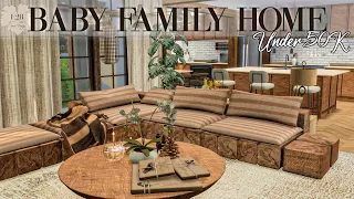 BABY FAMILY HOME UNDER 50K | Sims 4 CC Speed Build | DOWNLOAD LINK (TRAY+CC+CC LINKS)