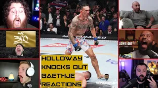 HOLLOWAY IS HIM! | HOLLOWAY KO'S GAETHJE UFC 300 | REACTION COMPILIATION