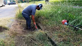 Most OVERGROWN EDGE I've Ever Seen, Satisfying Lawn Cleanup Transformation