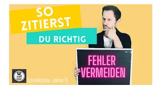 Zitieren: So zitiert man richtig