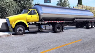BeamNG Drive - D 55 Tanker Semi Truck on the West Coast USA