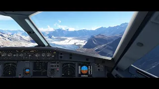 MSFS 2020 - Skardu dangerous visual approach circling twice runway 14 | A32NX Exp | 4k | Ultra