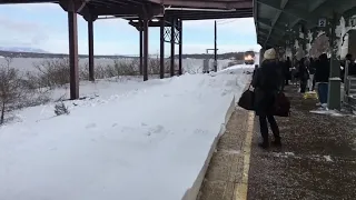 Amtrak Snow-mo Collision video | snow blast