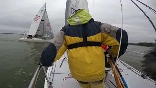 j24 boat crash near miss upwind, cowtown regatta day 2