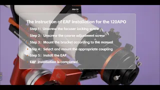 How to install ZWO EAF on Askar 120APO？