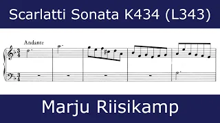 Domenico Scarlatti - Sonata in D minor K434 (Marju Riisikamp)