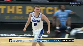 Drake vs Indiana State Basketball Full Ending| Missouri Valley Tournament Championship 03-10-24