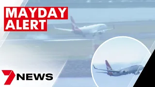 Mayday alert issued by Qantas flight QF144 on approach to Sydney Airport | 7NEWS