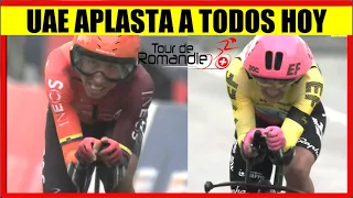 RESUMEN 3 ETAPA TOUR de ROMANDIA 2024 UAE APLASTA EGAN Bernal Richard CARAPAZ