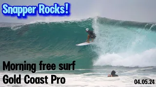 Snapper Rocks morning freesurf Gold Coast Pro #surfing #snapperrocks #goldcoast