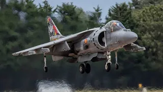 The Harrier Spectacle: Epic Compilation of Spain's Armada EAV-8B Harrier II Highlights at RIAT-2023"