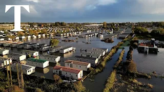 Floods hit the south coast of England ahead of Storm Ciarán