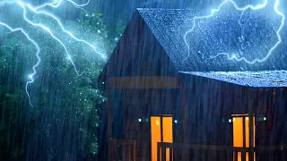 Sound of Rain and Thunder to Fall Asleep Quickly 😪😪😪Sleep Instantly Relaxing Rain