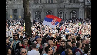 !! Проти насилля !! протести опозиції в Сербії/Serbia's opposition parties protest against violence