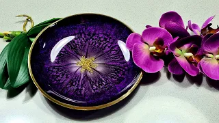 #1334 Amazing Striations In This Beautiful Purple Resin Bowl