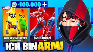 WTF 😱🤑 Nach jedem TOD MUSS ich SUPERHELDEN SKINS aus dem Shop KAUFEN (zu teuer) Fortnite 4 Deutsch