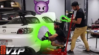 CUTTING UP THE RX-8 FOR THE WIDEBODY KIT!!!! Part 1