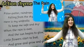 *The rain* ☔ action rhyme for LKG, UKG kids