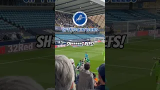 ‘WE ALWAYS GET SH*T REFS’ CHANT by Millwall fans vs Leeds