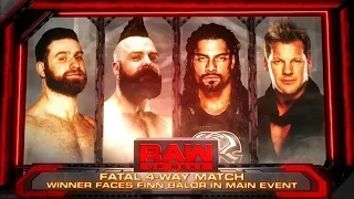 WWE Raw 7/25/16 Sami Zayn vs Chris Jericho vs Sheamus vs Roman Reings 2K16 Gameplay Results