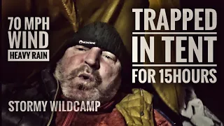 TRAPPED IN A TENT  /STORMY WILD CAMP /Gale Force Wind/Heavy Rain/Hilleberg Soulo