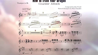 How to Train Your Dragon - Counter Attack || Trumpet Sheet Music