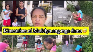 Naglinis sa labas ng Bahay ng Sponsor ni Madelyn