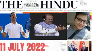 11 July 2022 The Hindu Newspaper Analysis