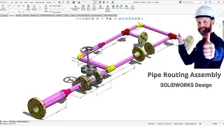 Solidworks Tutorial # 238 Pipe Routing Assembly in SOLIDWORKS by SW Easy Design