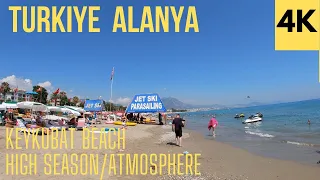 Alanya Keykubat Beach Walk/12 July/High Season[4K]