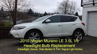 DIY: 2010 Nissan Murano Headlight & Turn Signal Light Bulb Replacement