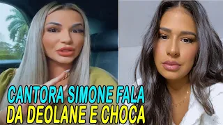 CANTORA SIMONE DA DUPLA COM SIMARIA FALA DA DEOLANE E CHOCA FÃS