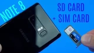 How to Insert SD Card + SIM Card to Galaxy Note 8!