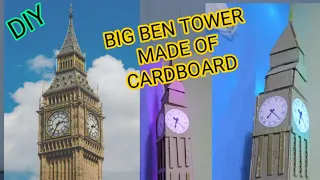 BIG BEN TOWER MADE OF CARDBOARD. #BISHALARTANDCRAFTWORKS
