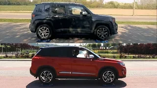 Jeep Renegade vs Suzuki Vitara S - is 4x4 AUTO MODE effective? - 4x4 test on rollers