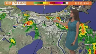 Scattered downpours hang around, flash flood watch in effect