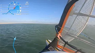 Windsurfing Terschelling, JP54 , EVOIII 6.2m2, -fins SLM s- 28cm, 77km/h