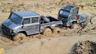 VOLVO доказал, что круче чем Mercedes!!! ... Унимог 6x6 пытался как мог. Axial RC OFFroad 4x4