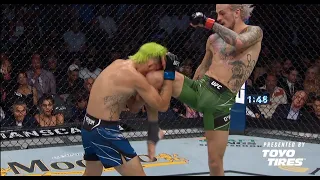 Ultra Slow Mo: Sean O'Malley BRUTAL knees and kicks vs. Moutinho